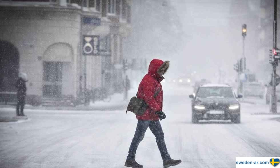 موسم العواصف والثلوج في السويد